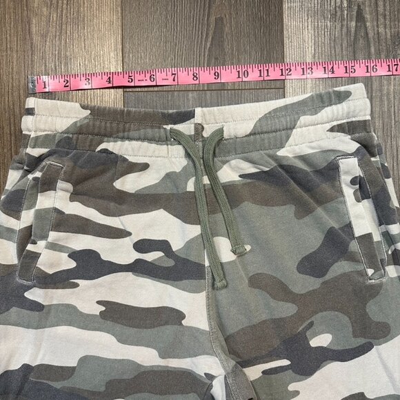 H&M Divided Mens Jogger Sweatpants Small Camo Green Gray Pockets Drawstring Moto - Picture 4 of 6